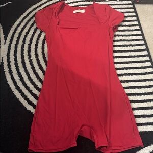 Red Workout Bodysuit